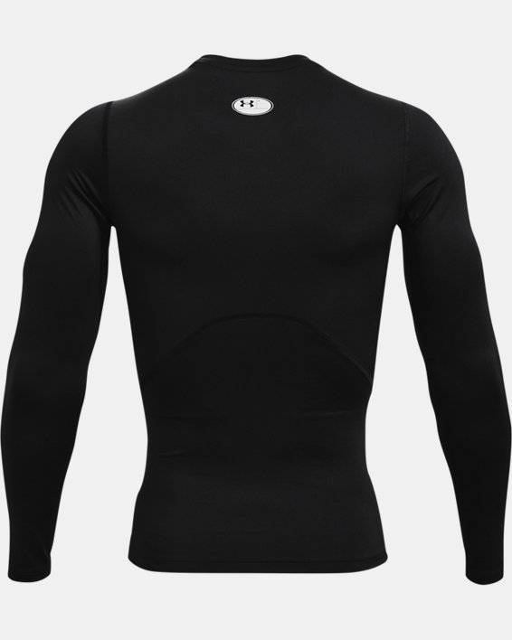Men's HeatGear® Armour Long Sleeve, Black, pdpMainDesktop image number 5